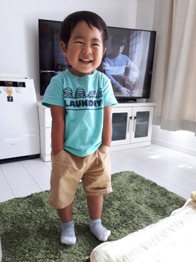 「Laundry（ランドリー）のアイテム」を使った、KOU🐴HAKKU🌳さん（キッズ・110cm）の秋コーディネート