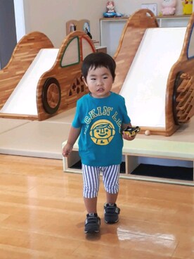 「Laundry（ランドリー）のアイテム」を使った、KOU🐴HAKKU🌳さん（キッズ・110cm）の秋コーディネート