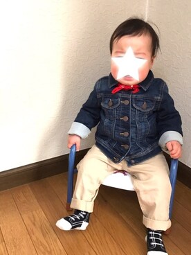 「babygap」｜「アイテム（チノパンツ）」を使った、yuuuuuさん（キッズ・80cm）の冬コーディネート