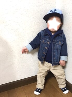 「babygap」｜「アイテム（チノパンツ）」を使った、yuuuuuさん（キッズ・80cm）の春コーディネート
