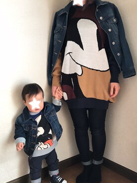 「AVAN LILY（アヴァンリリィ）のアイテム」を使った、yuuuuuさん（キッズ・80cm）の春コーディネート