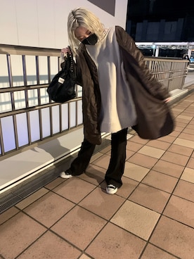 「OZOC（オゾック）のアイテム（ハンドバッグ）」を使った、🥒🆂🅴🆈🆄🥒(ｾﾕ)    さん（レディース・157cm）の春コーディネート