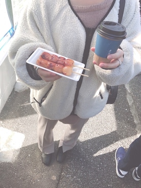 「Kastane（カスタネ）のレーヨンスラックスパンツ３（スラックス）」を使った、maruuuuさん（レディース・158cm）の冬コーディネート