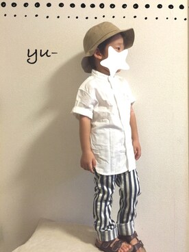 Yu- & Chi-さん（キッズ・100cm）の夏コーディネート