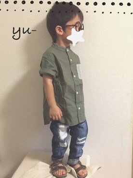 Yu- & Chi-さん（キッズ・100cm）の夏コーディネート