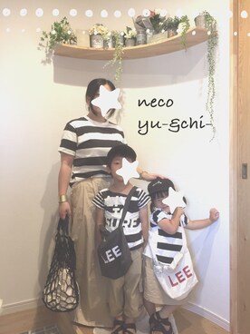 Yu- & Chi-さん（キッズ・110cm）の夏コーディネート