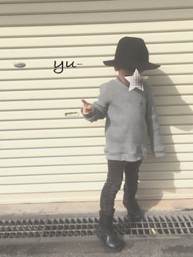 Yu- & Chi-さん（キッズ・100cm）の秋コーディネート