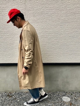 「アイテム（トレンチコート）」を使った、やまさん（メンズ・173cm・30代）の春コーディネート