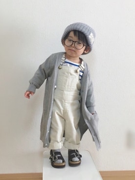 「ソックス」｜「アイテム（オールインワン・サロペット）」を使った、Yuzu𓈒𓏸𓐍さん（キッズ・80cm）の春コーディネート