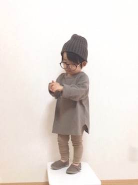 「TOMS（トムス）のアイテム（シューズ）」を使った、Yuzu𓈒𓏸𓐍さん（キッズ・80cm）の春コーディネート