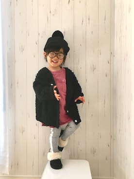 Yuzu𓈒𓏸𓐍さん（キッズ・90cm）の冬コーディネート