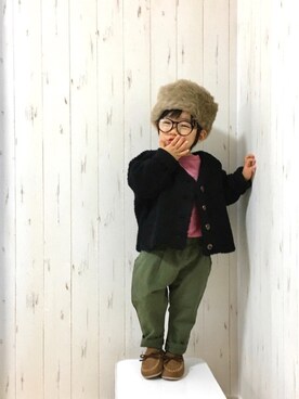 Yuzu𓈒𓏸𓐍さん（キッズ・90cm）の冬コーディネート