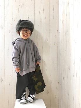 Yuzu𓈒𓏸𓐍さん（キッズ・90cm）の冬コーディネート