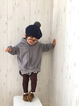 Yuzu𓈒𓏸𓐍さん(キッズ・90cm)の冬コーディネート