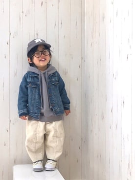 Yuzu𓈒𓏸𓐍さん（キッズ・90cm）の冬コーディネート