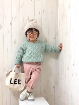 Yuzu𓈒𓏸𓐍さん（キッズ・90cm）の冬コーディネート