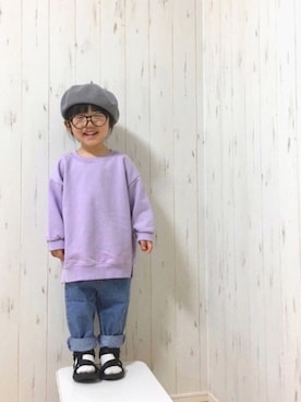 「ラベンダー」｜Yuzu𓈒𓏸𓐍さん（キッズ・90cm）の春コーディネート