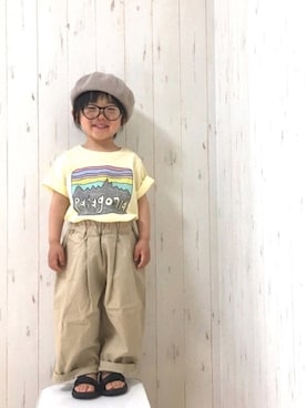 「アイテム（ラッピングキット、グリーン系）」を使った、Yuzu𓈒𓏸𓐍さん（キッズ・90cm）の夏コーディネート