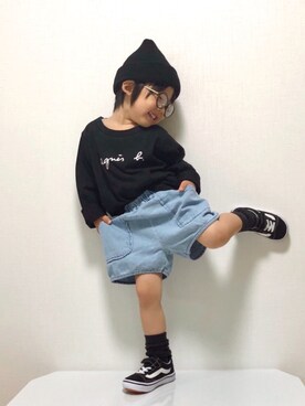 「オールドスクール」｜「アイテム（福袋/福箱）」を使った、Yuzu𓈒𓏸𓐍さん（キッズ・90cm）の秋コーディネート