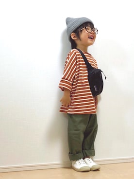 「ロールアップ」｜「アイテム（ラッピングキット）」を使った、Yuzu𓈒𓏸𓐍さん（キッズ・90cm）の秋コーディネート