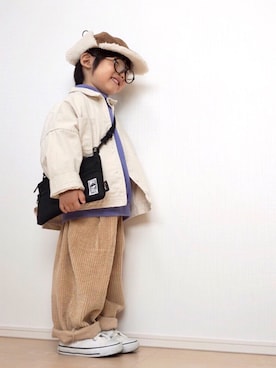 Yuzu𓈒𓏸𓐍さん（キッズ・90cm）の冬コーディネート