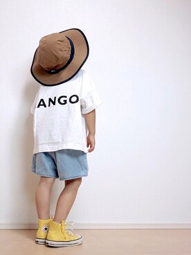 「ノースフェイス」｜「アイテム（ラッピングキット）」を使った、Yuzu𓈒𓏸𓐍さん（キッズ・100cm）の夏コーディネート