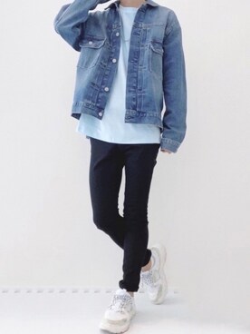 デニムジャケットを使った 水色 のコーディネート一覧 身長 161cm 170cm Wear