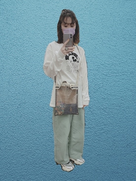 「BEAMS（ビームス）のアイテム（リング）」を使った、ariiiさん（レディース・156cm）の春コーディネート