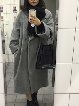 「ジョンストンズ」｜「アイテム（ジャケット/アウター）」を使った、Mさん（レディース・156cm）の冬コーディネート