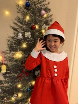 「クリスマスコーデ」｜「アイテム（ワンピース/ドレス）」を使った、★yu--me★さん（キッズ・110cm）の冬コーディネート