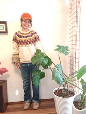 「NEWERA」｜「アイテム（スリッポン）」を使った、moaninさん（レディース・161cm）の秋コーディネート