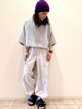 「JUNRED（ジュンレッド）のアイテム（帽子）」を使った、Denさん（メンズ・169cm）の夏コーディネート
