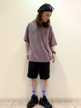 「JUNRED（ジュンレッド）のアイテム（レッグウェア）」を使った、Denさん（メンズ・169cm）の夏コーディネート