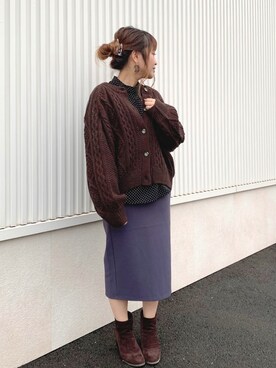 「WR（ダブルアール）のアイテム」を使った、minamina0803さん（レディース・152cm）の冬コーディネート