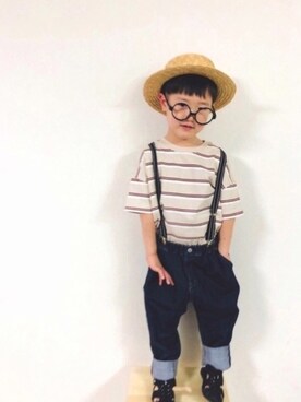 「ARIGATO（アリガトウ）のアイテム」を使った、syun★さん（キッズ・110cm）の春コーディネート