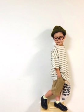 「ドレスシューズ」｜「アイテム（ニットキャップ/ビーニー）」を使った、syun★さん（キッズ・110cm）の夏コーディネート