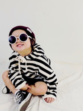 「AZUL by moussy（アズールバイマウジー）のアイテム（帽子）」を使った、syun★さん（キッズ・110cm）の秋コーディネート
