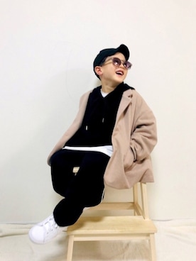 「くすみピンク」｜「アイテム（福袋/福箱）」を使った、syun★さん（キッズ・110cm）の冬コーディネート