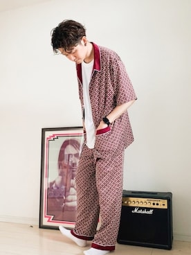 「BIOTOP（ビオトープ）のアイテム」を使った、NEPENTHES美容師 渡辺さん（メンズ・169cm）の夏コーディネート
