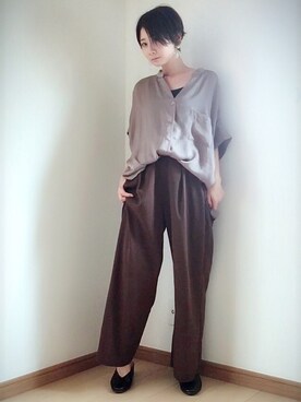 R Mさん（レディース・153cm）の秋コーディネート