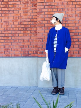 「ironari（イロナリ）のアイテム」を使った、ヤエコさん（レディース・162cm）の冬コーディネート