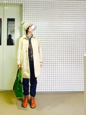 「SUNSHINE+CLOUD（サンシャインクラウド）のアイテム（トップス）」を使った、ヤエコさん（レディース・162cm）の春コーディネート