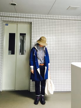 「SUNSHINE+CLOUD（サンシャインクラウド）のアイテム（トップス）」を使った、ヤエコさん（レディース・162cm）の春コーディネート