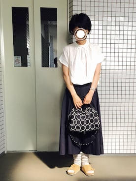 「saami crafts（サーミクラフト）のアイテム」を使った、ヤエコさん（レディース・162cm）の春コーディネート