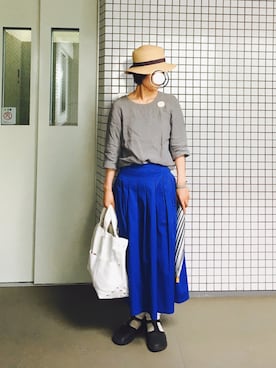 「saami crafts（サーミクラフト）のアイテム」を使った、ヤエコさん（レディース・162cm）の春コーディネート