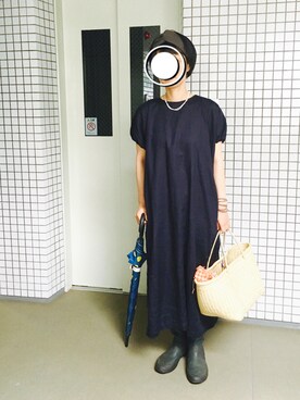 「Hands of creation（ハンズオブクリエイション）のアイテム（ワンピース/ドレス）」を使った、ヤエコさん（レディース・162cm）の夏コーディネート