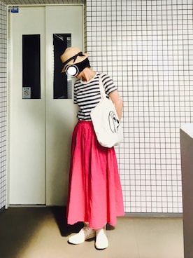 「maillot（マイヨ）のアイテム」を使った、ヤエコさん（レディース・162cm）の夏コーディネート