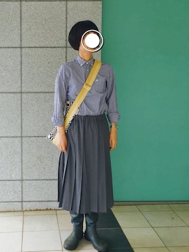 「SUNSHINE+CLOUD（サンシャインクラウド）のアイテム」を使った、ヤエコさん（レディース・162cm）の秋コーディネート