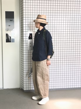 「saami crafts（サーミクラフト）のアイテム」を使った、ヤエコさん（レディース・162cm）の夏コーディネート