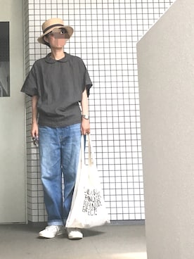 「ホームスパン」｜ヤエコさん（レディース・162cm）の夏コーディネート